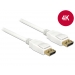 Displayport KabelDP - DP St/St 2.00m White 4K - Delock Displayport KabelDP - DP St/St 2.00m White 4K - Delock
