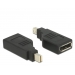 Delock Displayport Adaptermini DP - DP St/Bu 4K 90o sw - Delock Delock Displayport Adaptermini DP - DP St/Bu 4K 90o sw - Delock