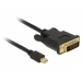 DELOCK Cable mini DP 1.1 - DVI (24+1) St/St 2.0m Black - Delock DELOCK Cable mini DP 1.1 - DVI (24+1) St/St 2.0m Black - Delock