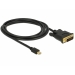 DELOCK Cable mini DP 1.1 - DVI (24+1) St/St 2.0m Black - Delock DELOCK Cable mini DP 1.1 - DVI (24+1) St/St 2.0m Black - Delock