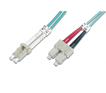 Cable Réseaux Optique LWL Patchcable LC -> SC 2,00m Multimode Duplex OM3 Cable Réseaux Optique LWL Patchcable LC -> SC 2,00m Multimode Duplex OM3