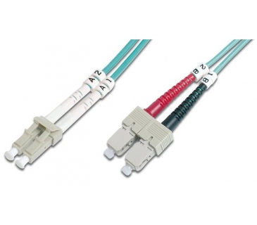 Cable Réseaux Optique LWL Patchcable LC - SC 2.00m Multimode Duplex OM4 Cable Réseaux Optique LWL Patchcable LC - SC 2.00m Multimode Duplex OM4