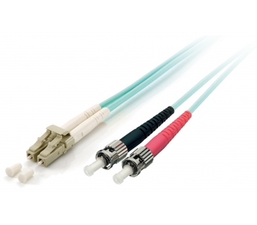 Cable Réseaux Optique EQUIP LWL Patchcable LC-ST 10.00m Singlem. Duplex OM3 turq - Equip Cable Réseaux Optique EQUIP LWL Patchcable LC-ST 10.00m Singlem. Duplex OM3 turq - Equip