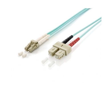Cable Réseaux Optique EQUIP LWL Patchcable LC-SC 15.00m Multimode Duplex OM3 turq - Equip Cable Réseaux Optique EQUIP LWL Patchcable LC-SC 15.00m Multimode Duplex OM3 turq - Equip