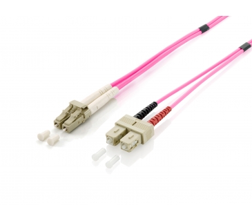 Cable Réseaux Optique EQUIP LWL Patchcable LC-SC 10.00m Multimode Duplex OM4 viol - Equip Cable Réseaux Optique EQUIP LWL Patchcable LC-SC 10.00m Multimode Duplex OM4 viol - Equip
