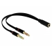 DeLOCK 1x3,5 Klink.b 2x3,5 3Pin Klink.s | Headset Adapter DeLOCK 1x3,5 Klink.b 2x3,5 3Pin Klink.s | Headset Adapter