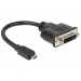 Delock HDMI AdapterHDMI micro D - DVI(24+1) St/Bu Black - Delock Delock HDMI AdapterHDMI micro D - DVI(24+1) St/Bu Black - Delock