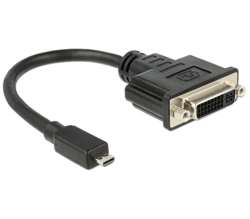 Adaptateur Ecran Delock HDMI AdapterHDMI micro D - DVI(24+1) St/Bu Black - Delock Adaptateur Ecran Delock HDMI AdapterHDMI micro D - DVI(24+1) St/Bu Black - Delock