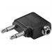 Goobay goobay Adapter 2x3,5mm St.->3,5mm Bu | Flugzeugadapter, Kunststoff vergossen Goobay goobay Adapter 2x3,5mm St.->3,5mm Bu | Flugzeugadapter, Kunststoff vergossen