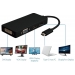 USB-C to DP / HDMI v1.4 / DVI-D 24+1 / VGA, Black Supports 3840x2160P/ 60HZ USB-C to DP / HDMI v1.4 / DVI-D 24+1 / VGA, Black Supports 3840x2160P/ 60HZ