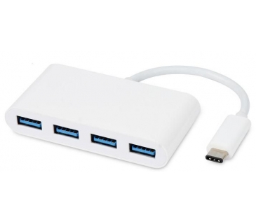 HUB Adapter USB / A / C Multi USB-C Multiport Adapter simultaneous connection of 4 USB 3.0 A ports to USB-C connector, data transfer rates of up to 5 Gbps HUB Adapter USB / A / C Multi USB-C Multiport Adapter simultaneous connection of 4 USB 3.0 A ports to USB-C connector, data transfer rates of up to 5 Gbps