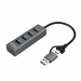 USB 3.0 Hub 4-Port with USB-C & A connectors, 5Gbps, 0,15m USB 3.0 Hub 4-Port with USB-C & A connectors, 5Gbps, 0,15m