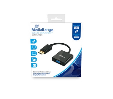 Adaptateur Ecran MediaRange MediaRange VGA Buchse/DP Stecker 15cm Black Adaptateur Ecran MediaRange MediaRange VGA Buchse/DP Stecker 15cm Black