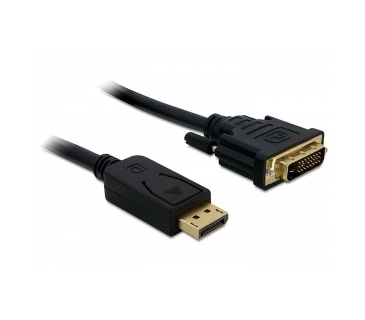 Câble Ecran DisplayPort Cable - St -> DVI 24+1 St 1.0m - Delock Câble Ecran DisplayPort Cable - St -> DVI 24+1 St 1.0m - Delock