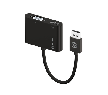 Adaptateur Ecran Alogic Alogic Adapter 2-in-1 DisplayPort to HDMI VGA M/2F Black Adaptateur Ecran Alogic Alogic Adapter 2-in-1 DisplayPort to HDMI VGA M/2F Black