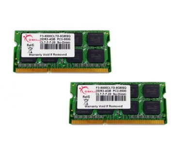 Mémoire pour portable G.Skill SO DDR3 8GB PC1066 CL7 G.Skill 8GBSQ - G.Skill Mémoire pour portable G.Skill SO DDR3 8GB PC1066 CL7 G.Skill 8GBSQ - G.Skill