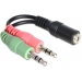 Adapter Cable Klinke 3,5mm 4pin Bu - 2x 3,5mm Klinke St - Delock Adapter Cable Klinke 3,5mm 4pin Bu - 2x 3,5mm Klinke St - Delock
