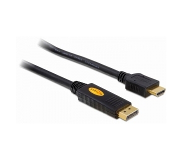 Câble Ecran DisplayPort Cable - St -> HDMI-A St 5m - Delock Câble Ecran DisplayPort Cable - St -> HDMI-A St 5m - Delock