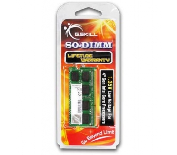 Mémoire pour portable G.Skill SO DDR3 4GB PC 12800 CL11 G.Skill 1,35V (1x4GB) 4GSL - G.Skill Mémoire pour portable G.Skill SO DDR3 4GB PC 12800 CL11 G.Skill 1,35V (1x4GB) 4GSL - G.Skill
