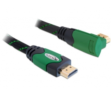 Câble Ecran HDMI Cable 1.4HighSpeed Ethernet A St/St gewin. 1m - Delock Câble Ecran HDMI Cable 1.4HighSpeed Ethernet A St/St gewin. 1m - Delock