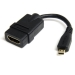 Startech 5in High Speed HDMI Adapter Cable - HDMI to HDMI Micro F/M - Startech