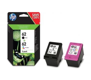 Cartouche d encre HP INK CARTRIDGE No 62 B/C/M/Y Combo 2-Pack Blister - HP
