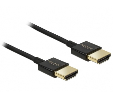 Câble Ecran HDMI KabelEthernet A - A St/St 0.50m 3D 4K slim - Delock