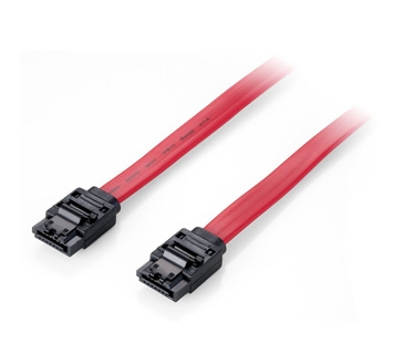 Câble Sata Flachkabel equip SATA 6Gbps,7 pin ST/ST, 0,5m with Metallclip - Equip