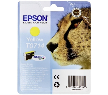 Cartouche d encre Epson T0714 cartouche dencre jaune capacité standard 5.5ml RF-AM blister - Epson