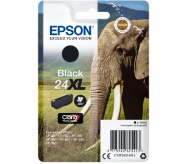 Cartouche d encre Epson 24XL cartouche dencre noir haute capacité 10ml 500 pages blister sans alarme - Epson