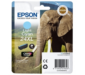 Cartouche d encre Epson 24XL cartouche dencre cyan clair haute capacité 9.8ml 740 pages blister sans alarme - Epson