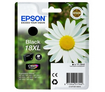 Cartouche d encre Epson 18XL cartouche d encre noir haute capacité 11.5ml 470 pages blister sans alarme - Epson