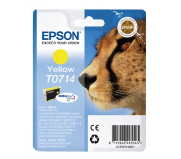 Cartouche d encre Epson T0714 cartouche d encre jaune capacité standard 5.5ml blister sans alarme - Epson
