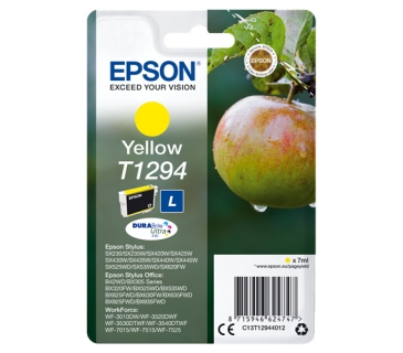 Cartouche d encre Epson T1294 cartouche d encre jaune haute capacité 7ml blister sans alarme - Epson