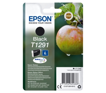 Cartouche d encre Epson T1291 cartouche d encre noir haute capacité 11.2ml blister sans alarme - Epson