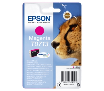 Cartouche d encre Epson T0713 cartouche dencre Magenta capacité standard 5.5ml blister sans alarme - Epson