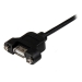 2 ft Panel Mount USB Cable A to A F/M - Panel Mount USB Extension USB A-Female to A-Male Adapter Cable 2ft - USB-A (F) Port - Startech