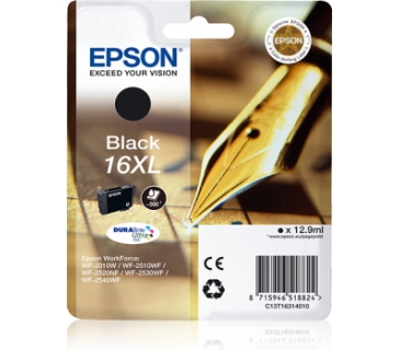 Cartouche d encre Epson 16XL cartouche dencre noir haute capacité 12.9ml 500 pages blister sans alarme - Epson