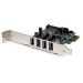 4 Port PCI Express PCIe SuperSpeed USB 3.0 Controller Card Adapter with SATA Power - Low Profile - Startech