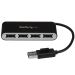 4 Port USB Hub with Built-in Cable - 4 Port Portable USB 2.0 Hub - Compact Mini USB Hub - Bus-Powered - Small-Footprint Design for Travel or Desktop - Startech