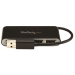 4 Port USB Hub with Built-in Cable - 4 Port Portable USB 2.0 Hub - Compact Mini USB Hub - Bus-Powered - Small-Footprint Design for Travel or Desktop - Startech