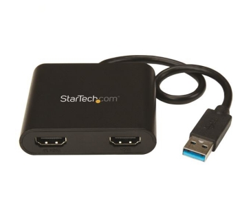 Câble USB USB to HDMI Adapter - USB to Dual HDMI Adapter - USB 3.0 to HDMI - External Video Card - 4K - Use this USB adapter to connect two independent HDMI displays to a single USB port - Startech