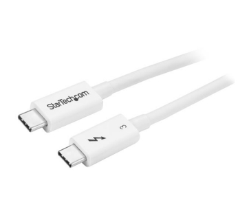 Câble USB 0.5m Thunderbolt 3 Cable - 40Gbps - White - Thunderbolt USB-C and DisplayPort Compatible - Startech