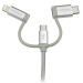 1m 3ft USB Multi Charger Cable - Lightning USB-C Micro-B - Braided - Startech