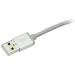 1m 3ft USB Multi Charger Cable - Lightning USB-C Micro-B - Braided - Startech
