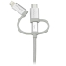 1m 3ft USB Multi Charger Cable - Lightning USB-C Micro-B - Braided - Startech