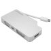 ALUMINUM TRAVEL A/V ADAPTER: 4-IN-1 USB-C TO VGA DVI HDMI OR MDP - 4K - Startech