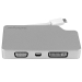 ALUMINUM TRAVEL A/V ADAPTER: 4-IN-1 USB-C TO VGA DVI HDMI OR MDP - 4K - Startech