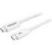 2m Thunderbolt 3 Cable - 20Gbps - White - Thunderbolt USB-C and DisplayPort Compatible - Startech