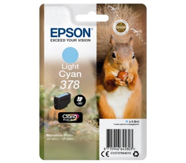 Cartouche d encre Epson Singlepack Light Cyan 378 Squirrel Clara Photo HD Ink - Epson